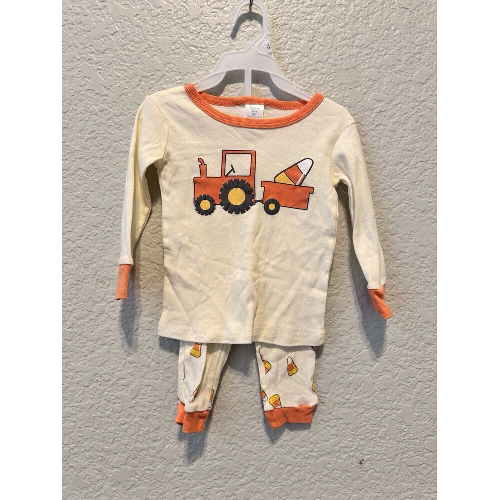Modern Kids Halloween Tractor and Candy Corn Pajamas NWT 12M